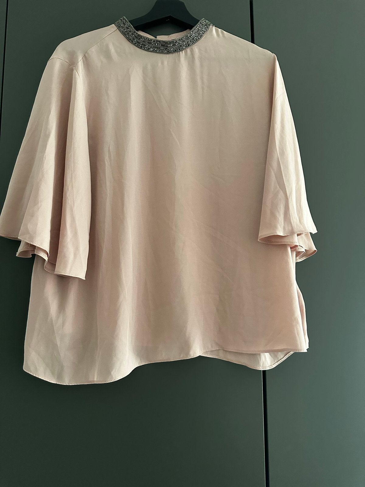 Primark Roze Blouse met Kraagdetail - Maat 46, Maat 46/48 (XL) of groter, Ophalen of Verzenden, Zo goed als nieuw, Korte mouw