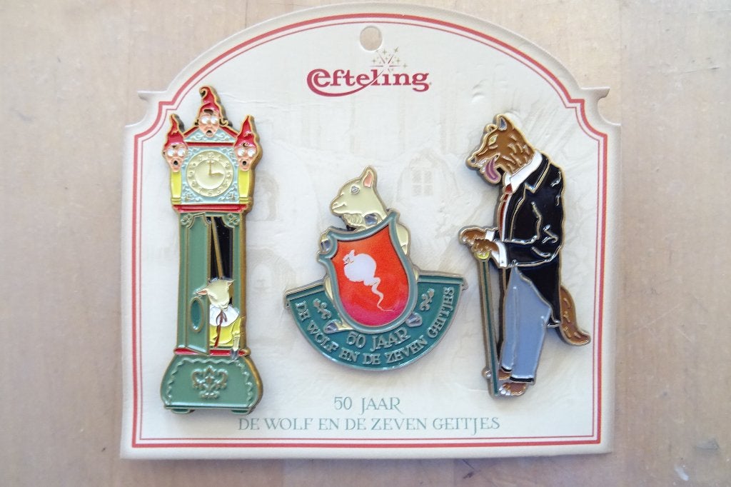 Efteling pin 50 jaar de wolf en de zeven geitjes (Nieuw), Verzamelen, Efteling, Ophalen, Nieuw, Button of Speldje