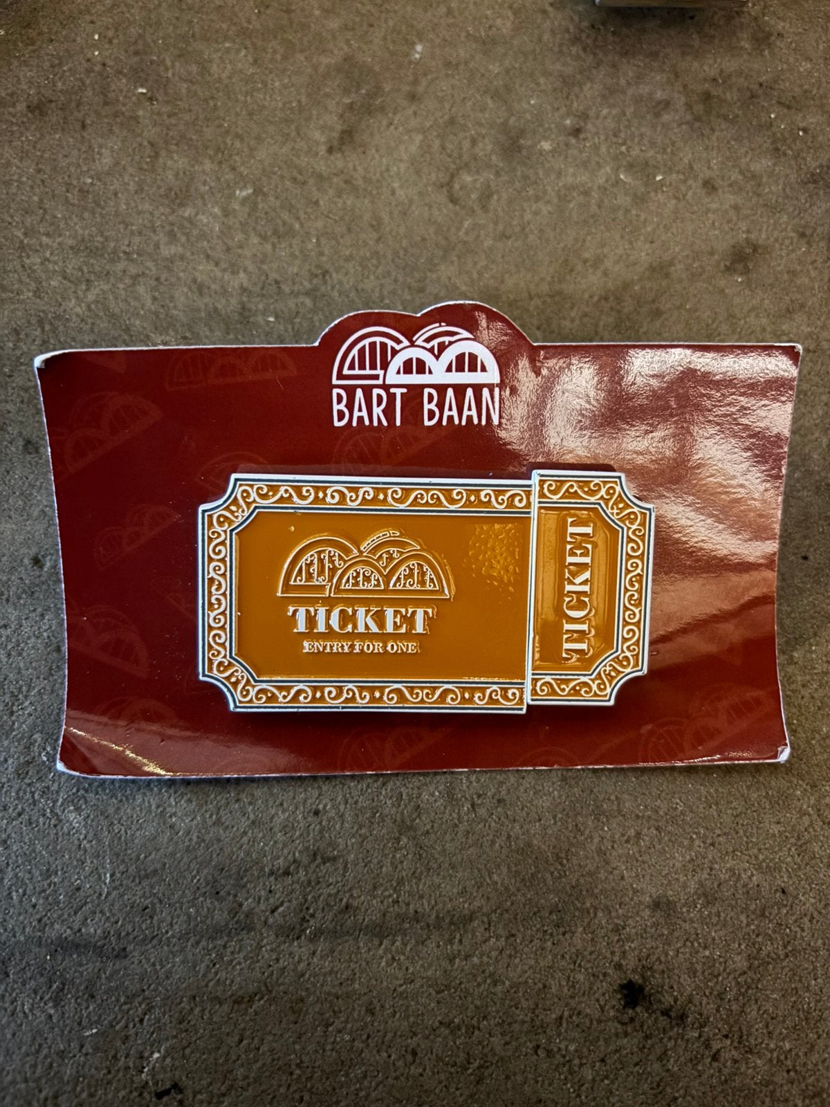 Bart Baan pin ticket (2 delen), Ophalen of Verzenden