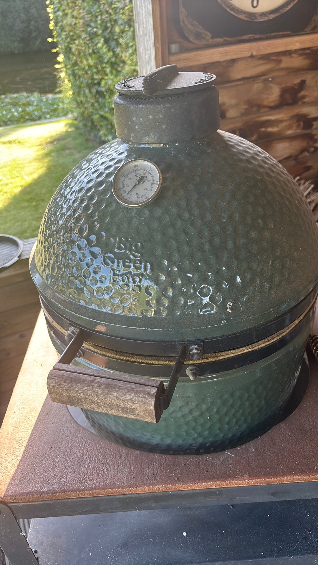 Mini Big Green Egg met tafel & accessoires - Direct klaar!, Ophalen, Gebruikt
