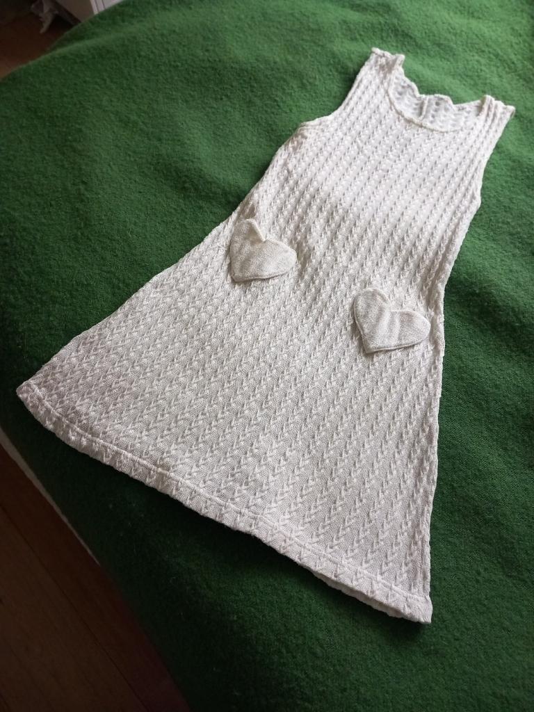 leuk vintage jaren 60 mod jurkje, lieve hartjes, wit, mt 36, Kleding | Dames, Ophalen, Zo goed als nieuw