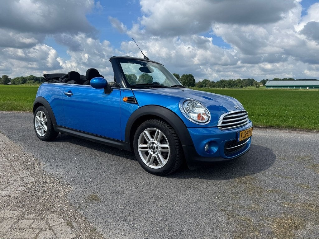 Mini 1.6 Cooper Cabrio 2012 Blauw, Auto's, Mini, Particulier, Cabrio, ABS, Bluetooth, Centrale vergrendeling, Electronic Stability Program (ESP)