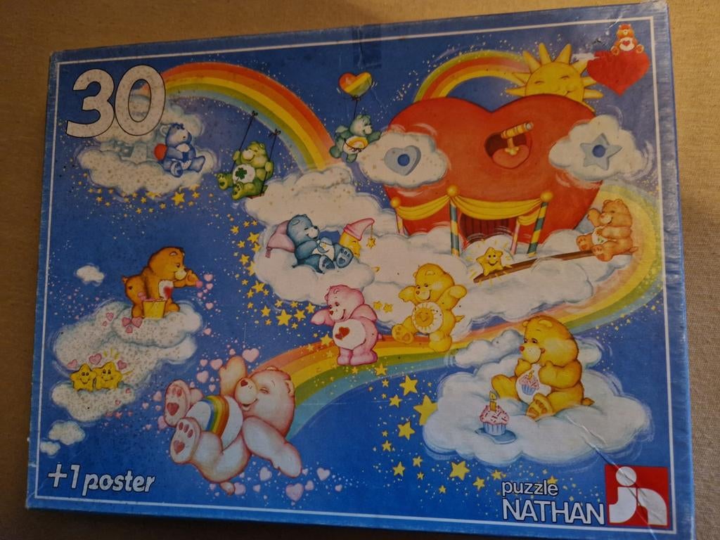 1985 de troetelbeertjes the carebears puzzle puzzel nathan, Ophalen of Verzenden