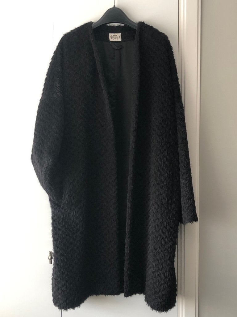 agnona alpaca wool cardigan coat jas | it44-m, Ophalen of Verzenden, Nieuw, Maat 38/40 (M), Zwart