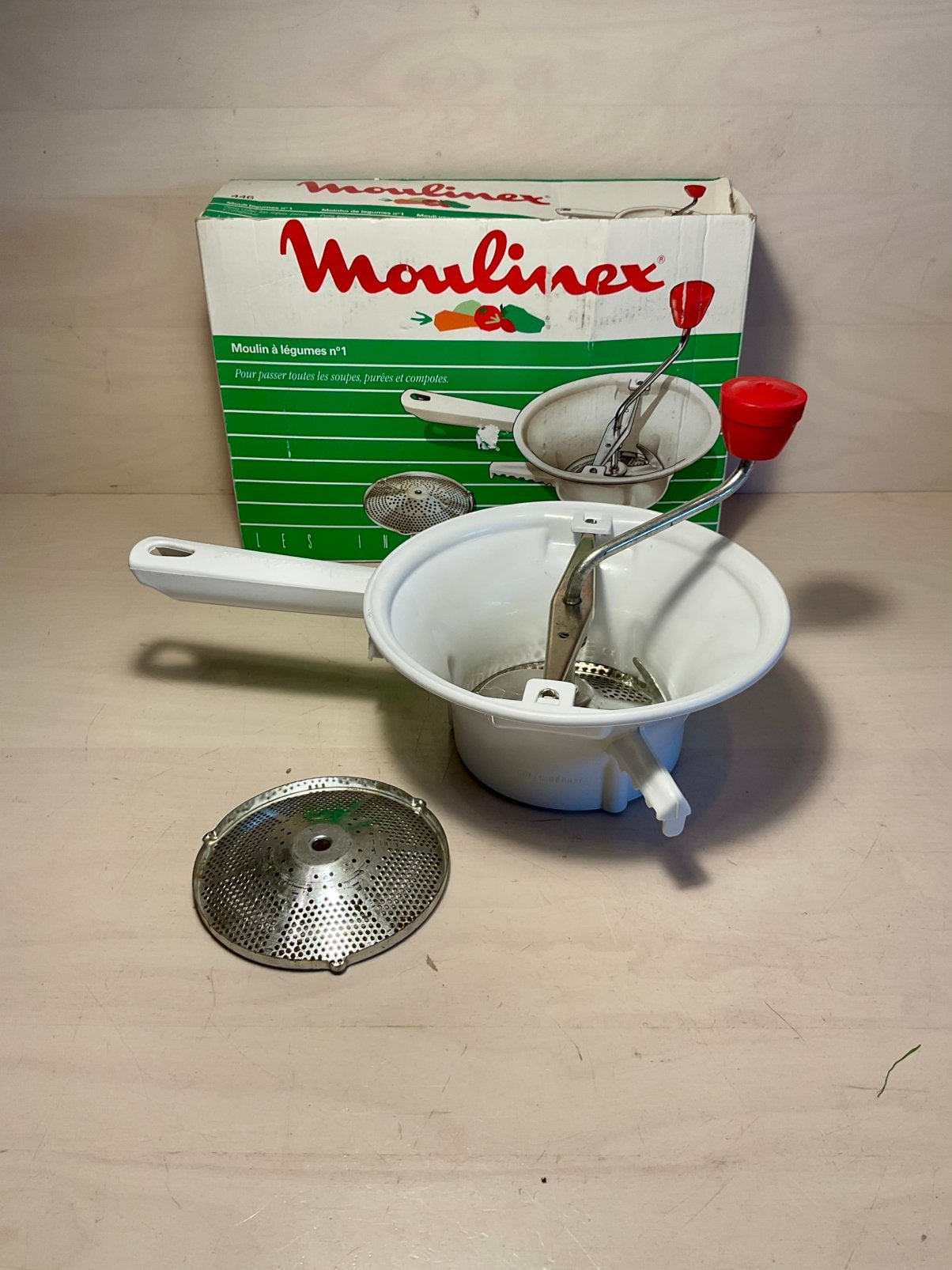 Moulinex Passeerzeef Roerzeef met twee schijven, Huis en Inrichting, Ophalen of Verzenden, Gebruikt