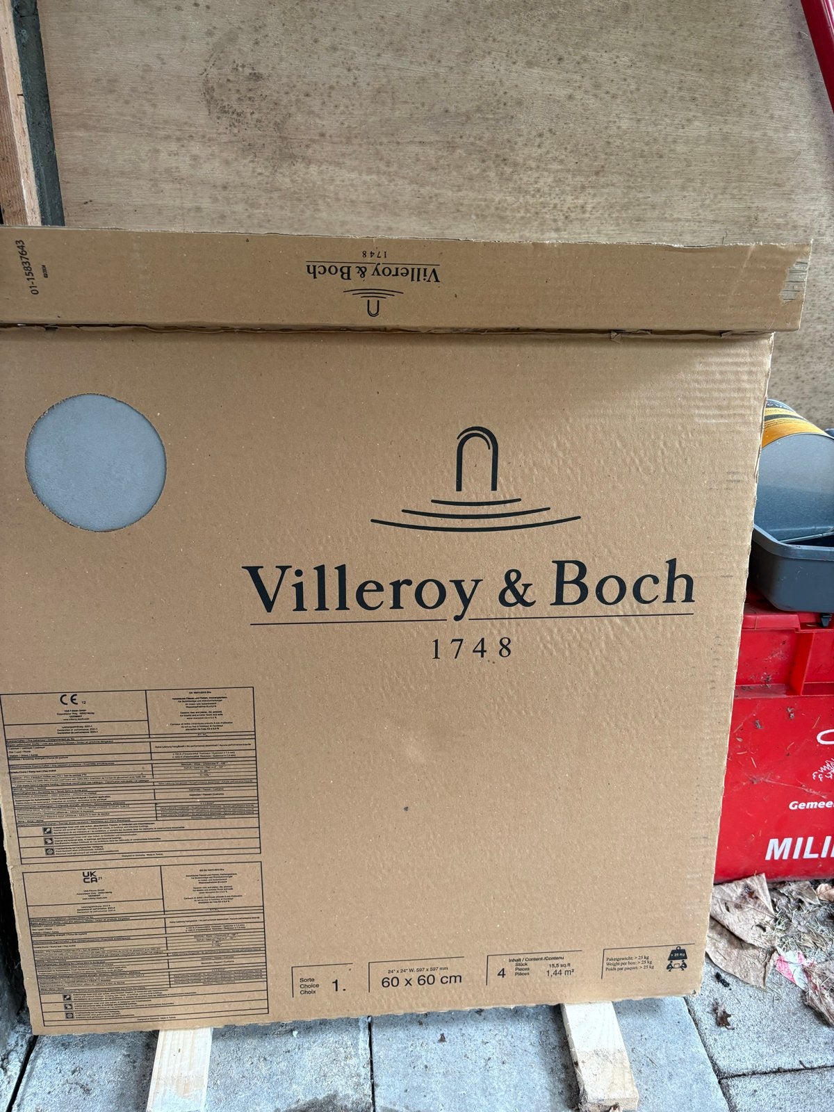 Villeroy & Boch Badkamer/inloopdouche tegels 60x60 cm, Ophalen, 60 cm of meer, Keramiek, Nieuw