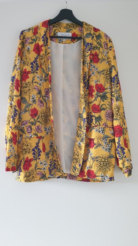Costes Studio Printed Floral Blazer maat 36, Geel, Ophalen of Verzenden, Zo goed als nieuw, Maat 36 (S)