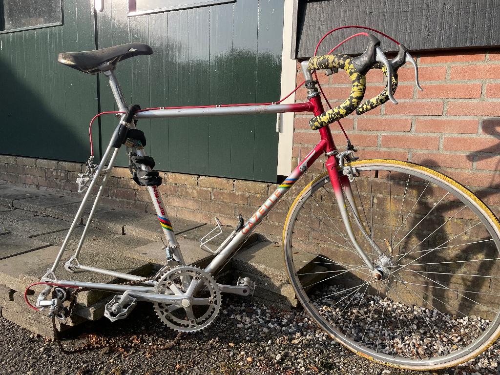 Vintage Gazelle racefiets, Fietsen en Brommers, Fietsen | Heren | Herenfietsen, Ophalen, Gebruikt, Velgrem, Versnellingen