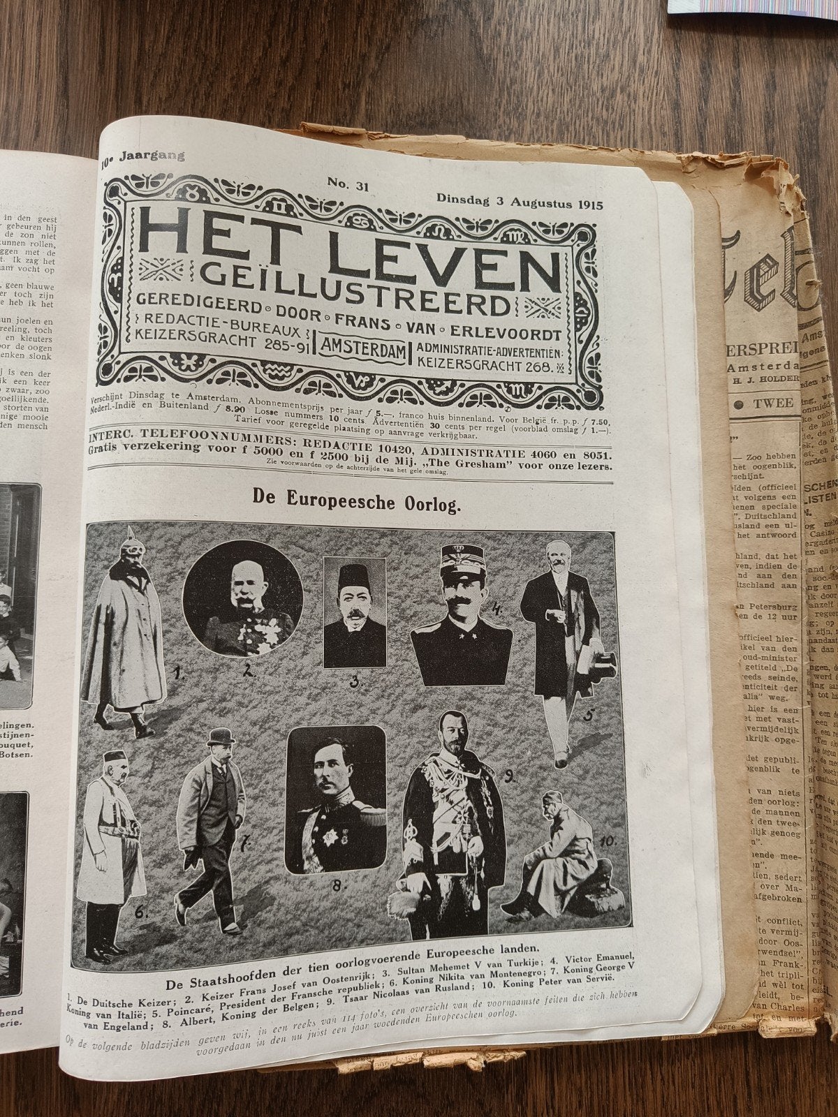 'Het Leven' Kranten en Tijdschriften WOI (1914-1915), Ophalen of Verzenden, Gelezen, Krant