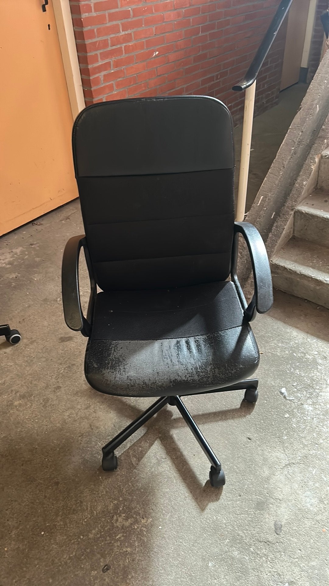 Bureau stoel, Ophalen, Gebruikt, Zwart