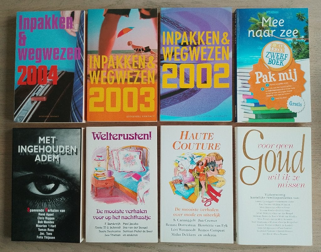 8 pockets met korte verhalen van bekende nderlanders, Diverse auteurs, Ophalen of Verzenden, Zo goed als nieuw, Nederland