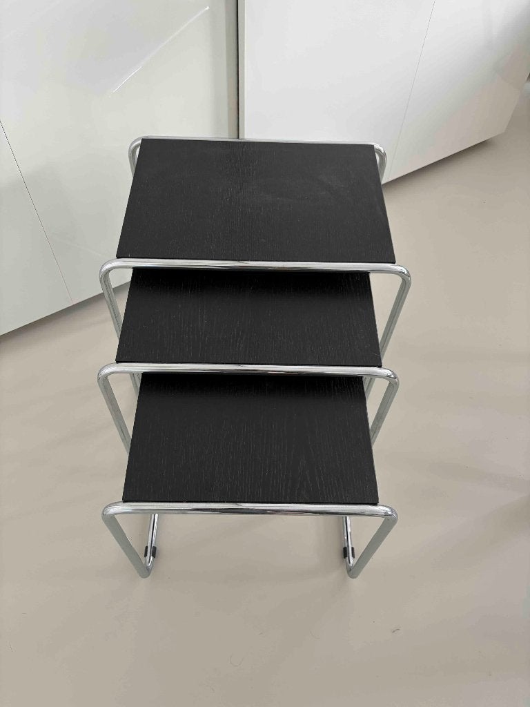 Set Gispen Bijzettafeltjes — Zwart, Overige materialen, Minder dan 55 cm, Gebruikt, Design