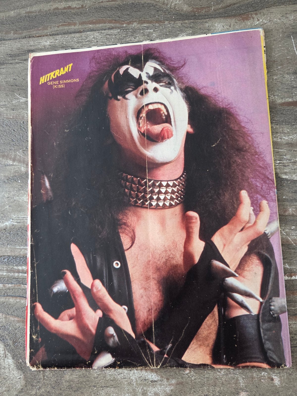 2 Vintage KISS Gene Simmons Posters (1978/1979), Ophalen of Verzenden, Gebruikt, A4 of kleiner, Muziek