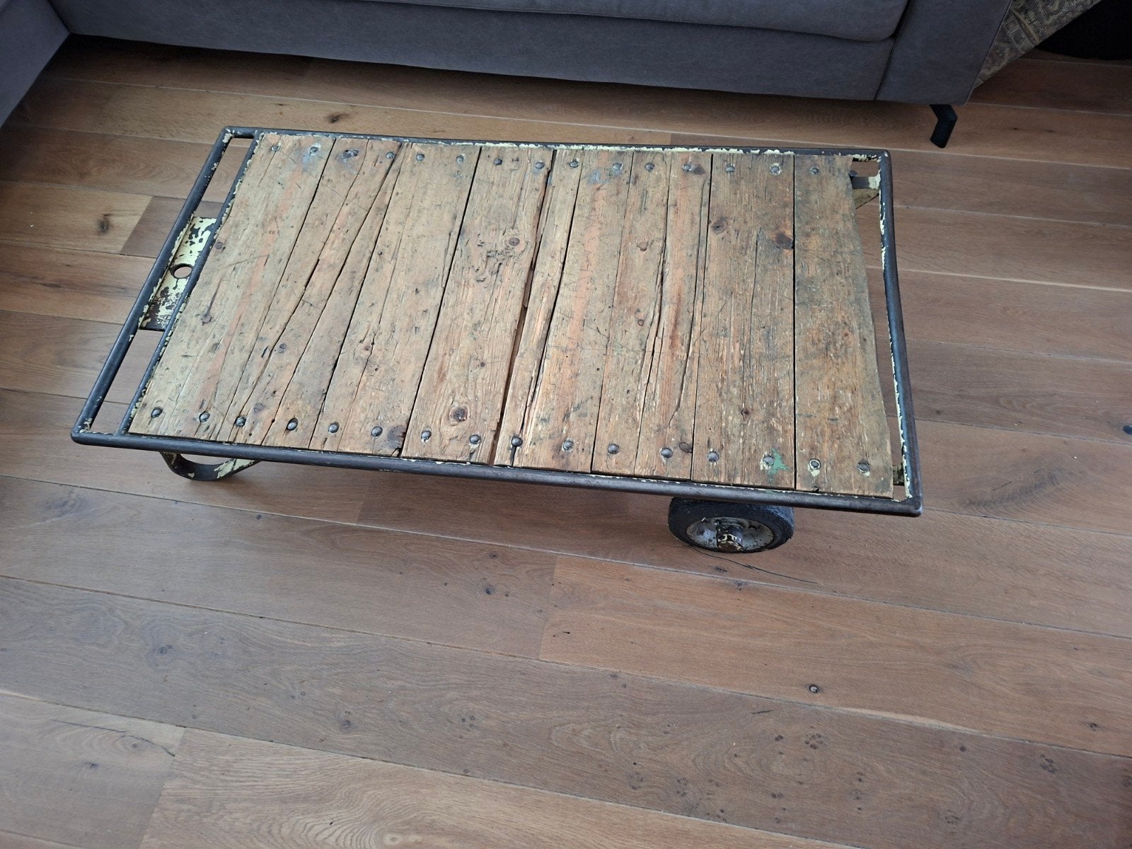 Industriële salontafel Te Koop, Gebruikt, 100 tot 150 cm, 50 tot 100 cm, Industrieel