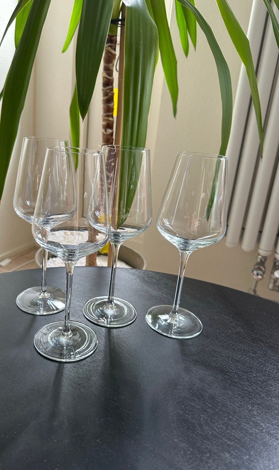 Vivo villeroy & Boch Group 4 set witte wijnglazen (AH), Ophalen, Zo goed als nieuw, Glas, Overige stijlen