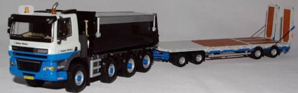 Gezocht1:50 Wsi Ballast nedam Ginaf kiepwage  met Aanhanger., Ophalen of Verzenden, Zo goed als nieuw, Hijskraan, Tractor of Landbouw