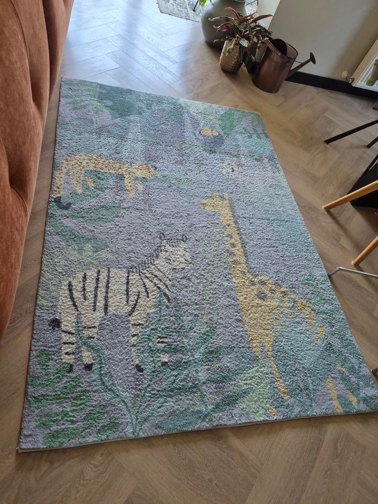 Kinder vloerkleed 140x200 jungle, Ophalen, Gebruikt, 150 tot 200 cm, Jungle
