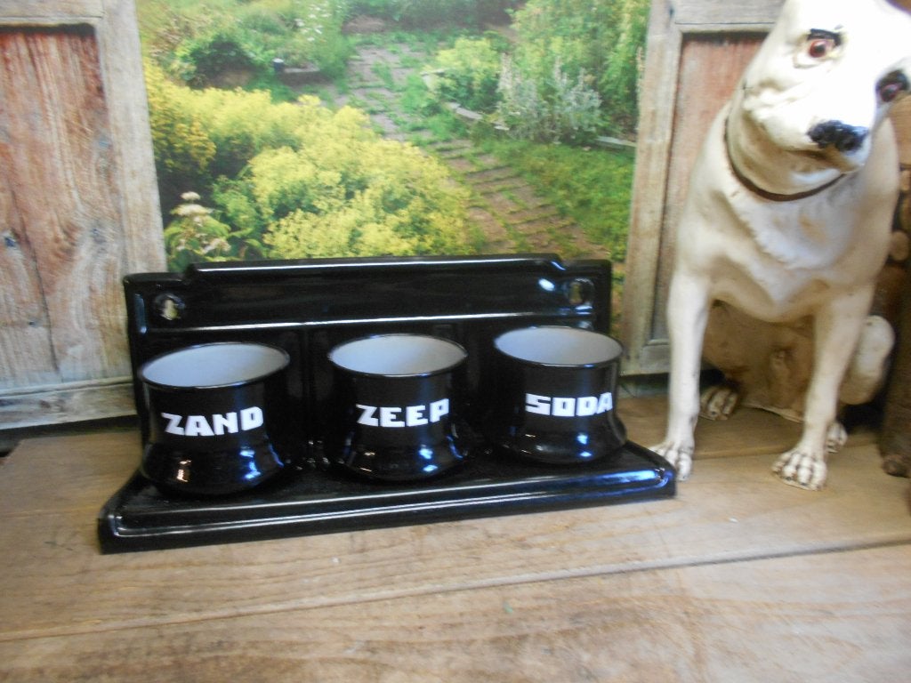 emaille zand zeep soda in div kleuren, Antiek en Kunst, Antiek | Emaille, Ophalen of Verzenden