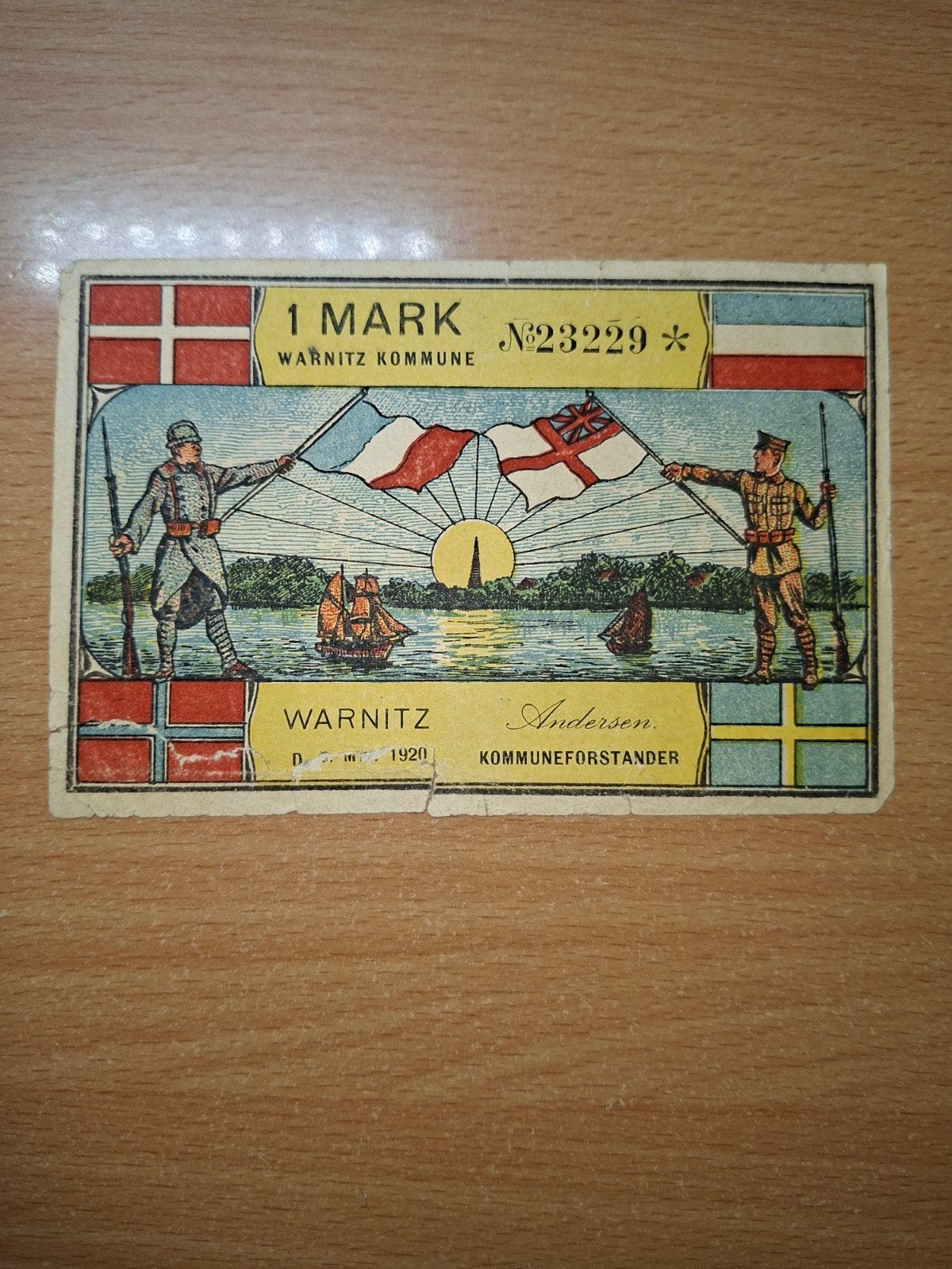 Duits/ Deens Notgeld Warnitz Noodgeld Gebruikt!, Ophalen of Verzenden, Duitsland