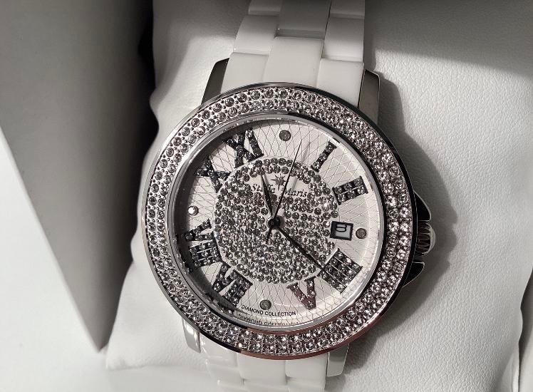 Stella Maris Dameshorloge met Diamanten en Swarovski, Overige merken, Staal, Polshorloge, Nieuw