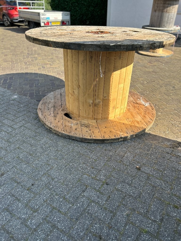haspel, terras tafel houten statafels kabelhaspeltafel, Ophalen