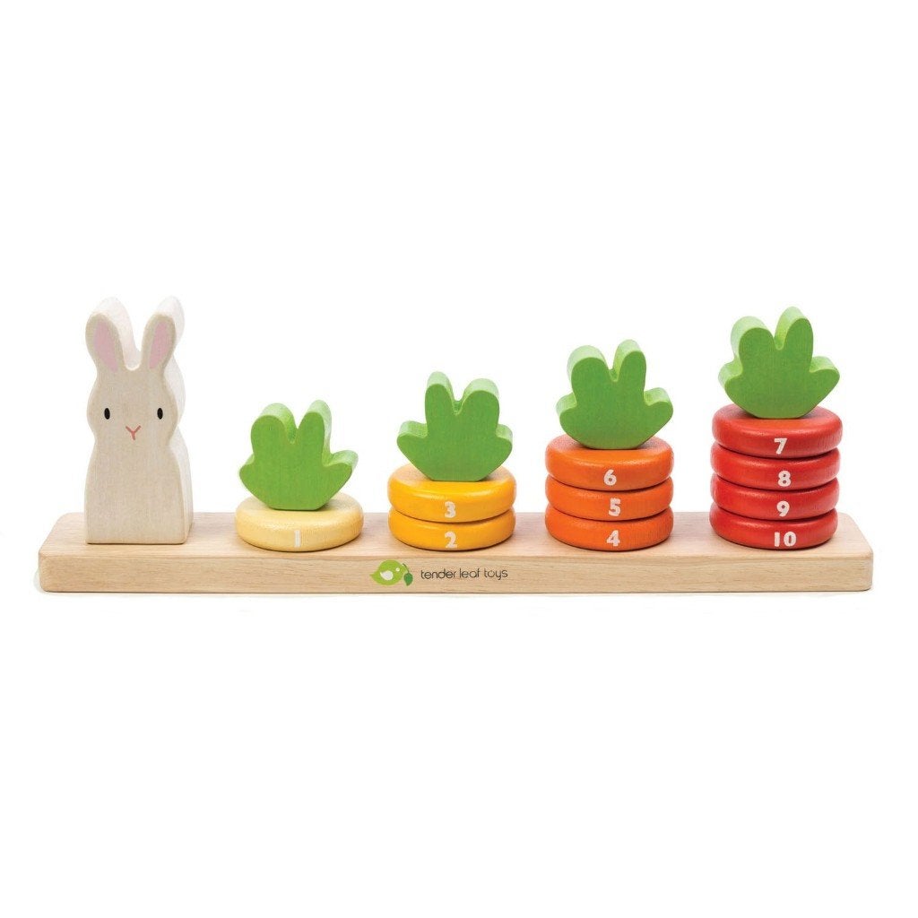 Houten Stapeltoren Wortels Tellen Tender Leaf Toys, Info@dam.be, Nieuw, Ophalen of Verzenden, Nijverheidsstraat 54F bus 1 2160 Wommelgem Belgium