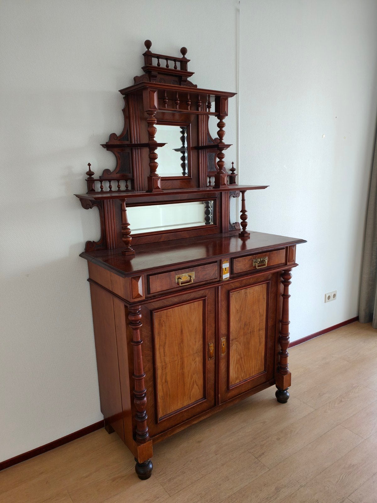 Antieke Commode met Spiegelopbouw - Victoriaanse Stijl, Ophalen of Verzenden