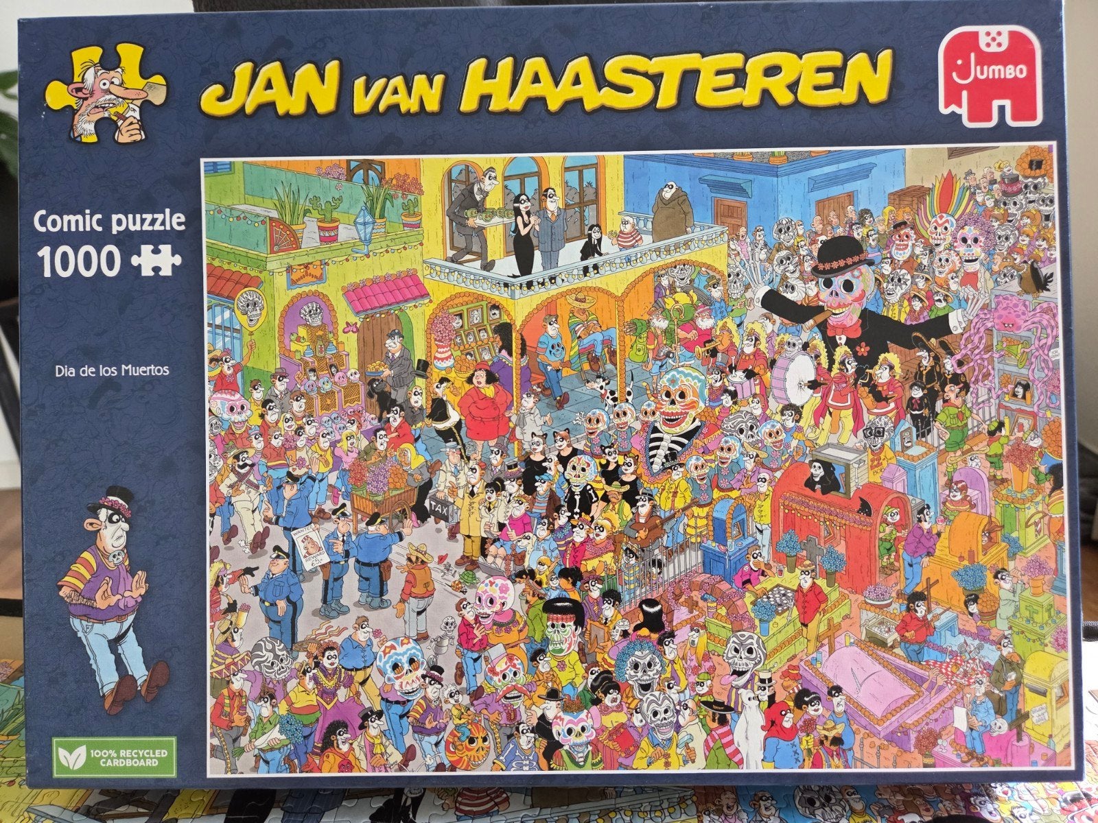 Jan van Haasteren puzzel Dia de los Muertos 1000 stukjes, Ophalen of Verzenden, 500 t/m 1500 stukjes, Zo goed als nieuw, Legpuzzel