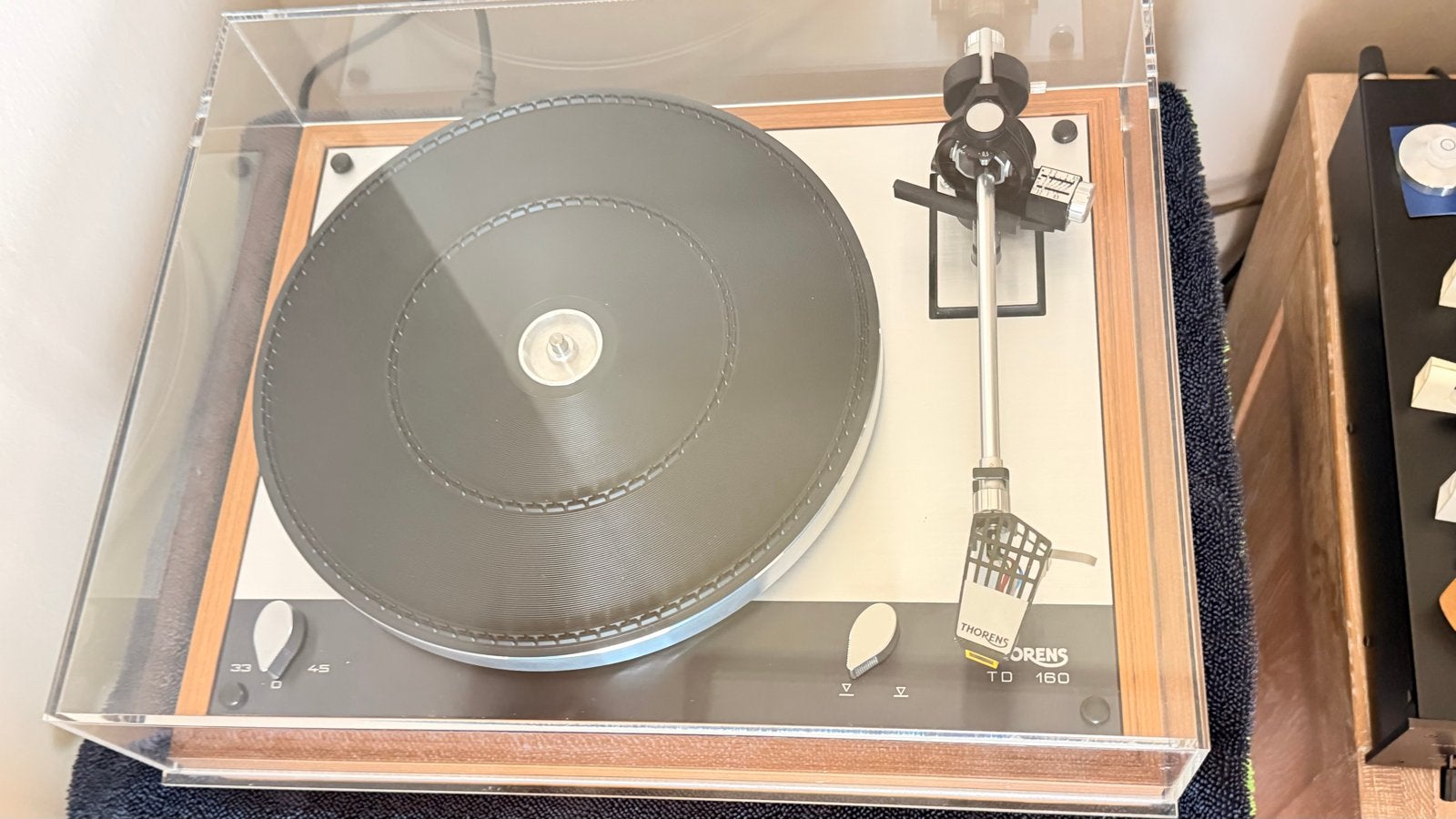 Thorens TD 160 met nieuw element en vele upgrades, Audio, Tv en Foto, Platenspelers, Ophalen of Verzenden, Gebruikt, Platenspeler