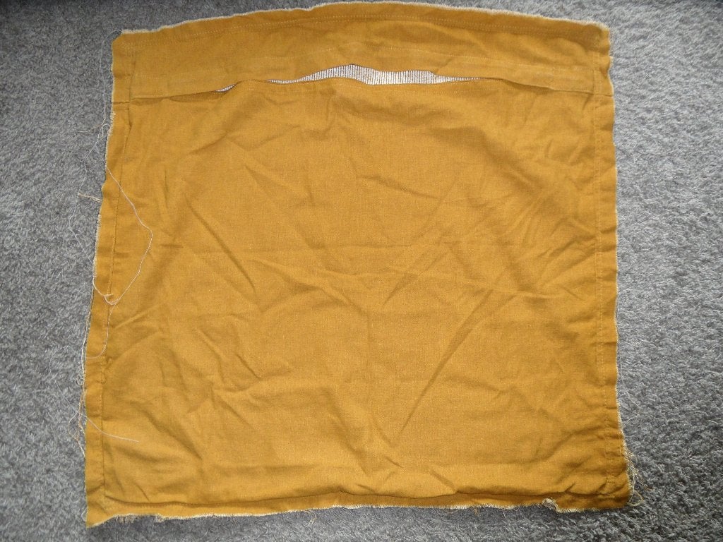 Okergele kussensloop (64x67cm), Gebruikt, Geel, Vierkant, Ophalen of Verzenden