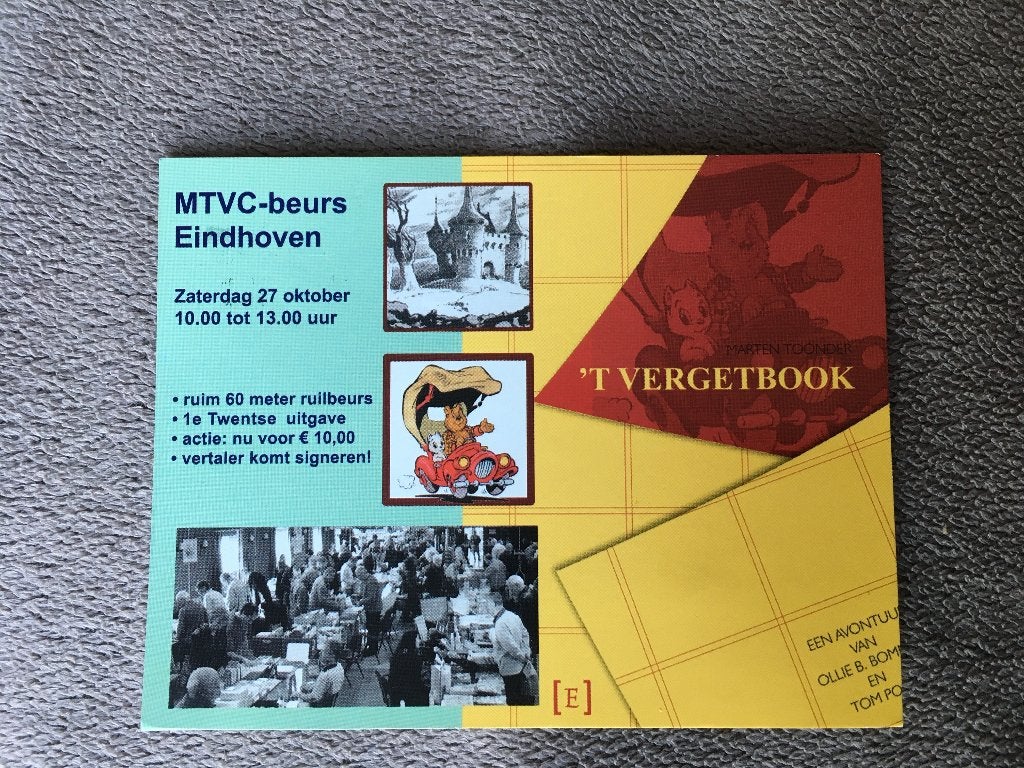 Bommel en Tom Poes - 't Vergetbook MTVC Beurs, Ophalen of Verzenden, Olivier B, Bommel en Tom Poes, Zo goed als nieuw, Overige typen