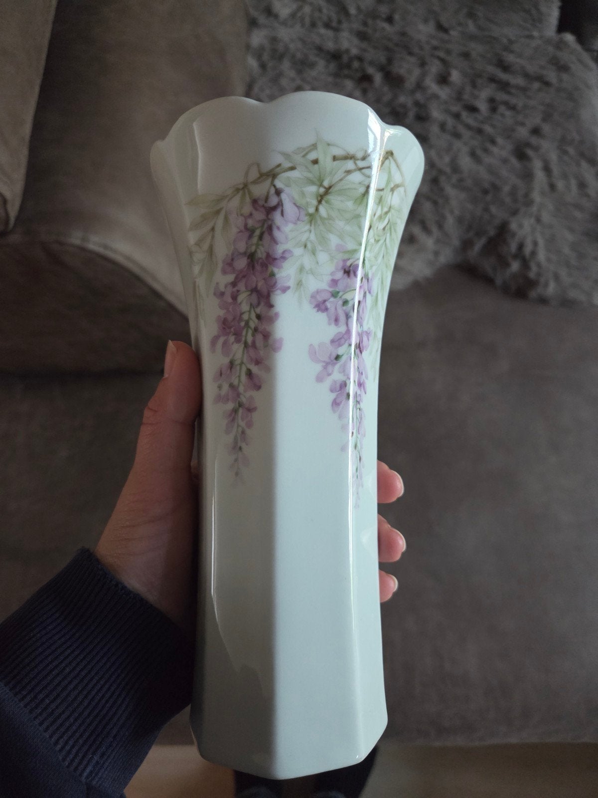 Ancap Vera Porcellana Vaas met Bloemenmotief, Ophalen of Verzenden