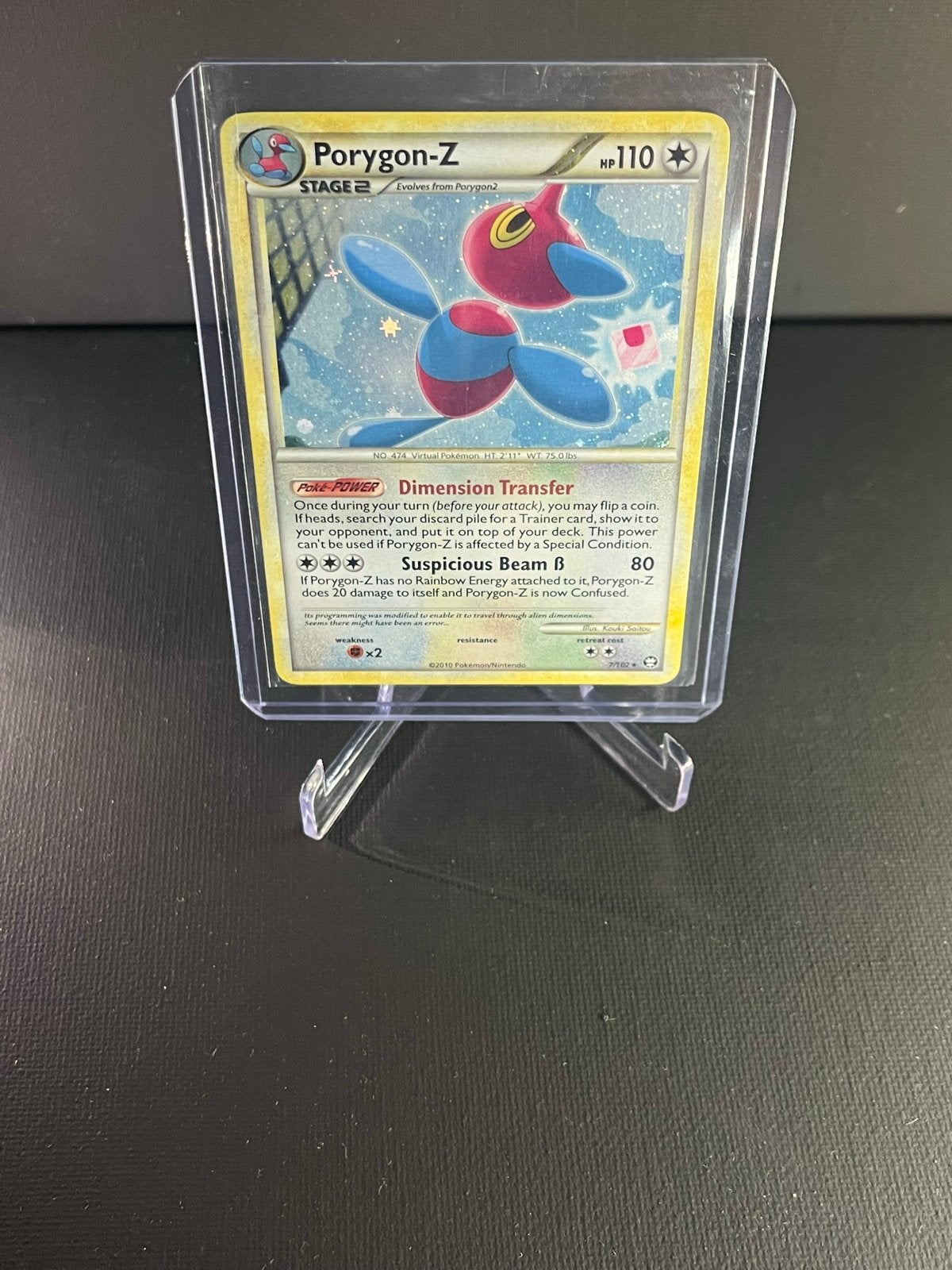 Porygon-Z Pokémon kaart Holo, Ophalen of Verzenden, Zo goed als nieuw, Losse kaart