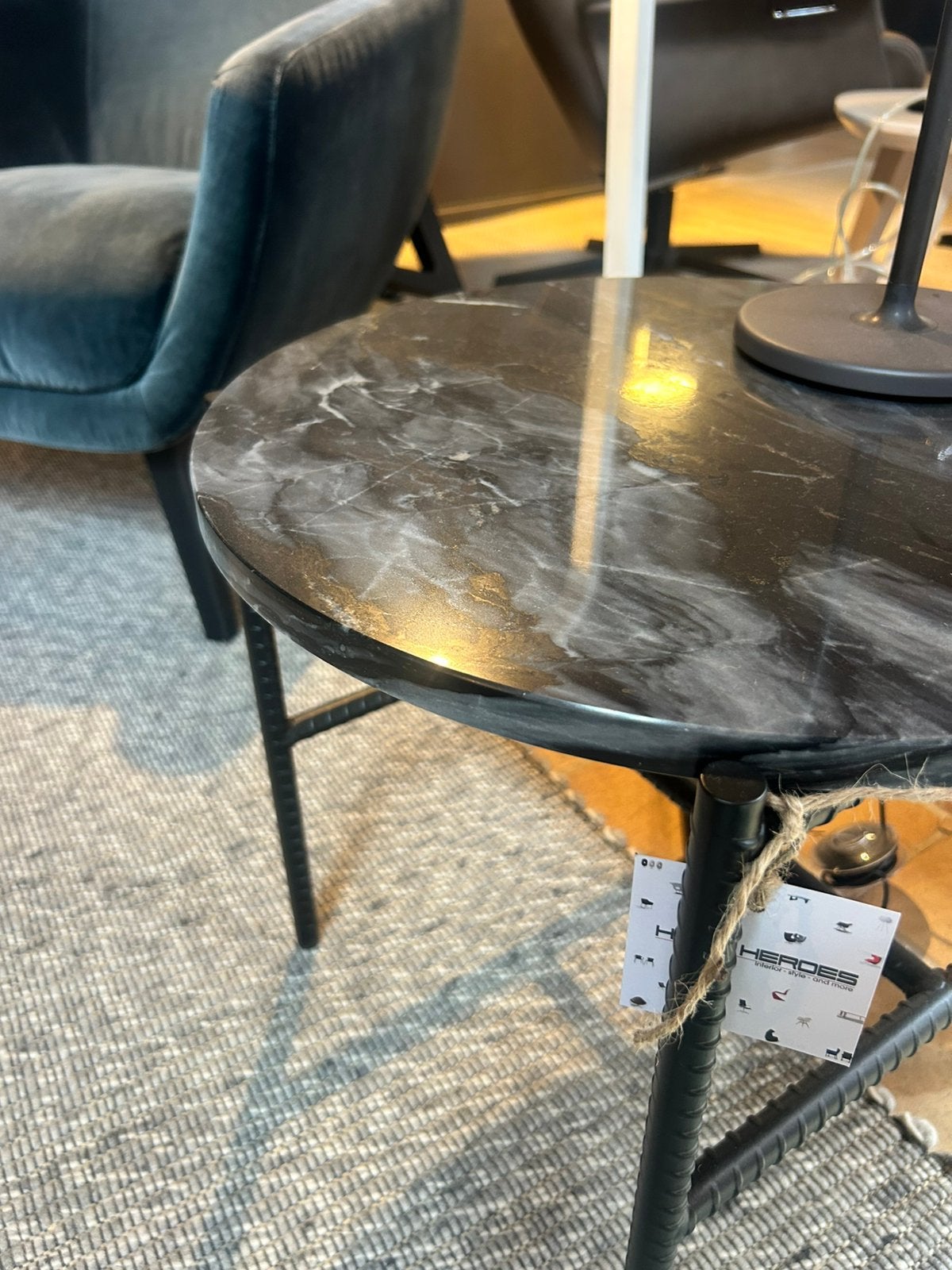 Hay Rebar salontafel 45 rond marmer, Ophalen, Minder dan 50 cm, Nieuw, Hay Vitra Muuto
