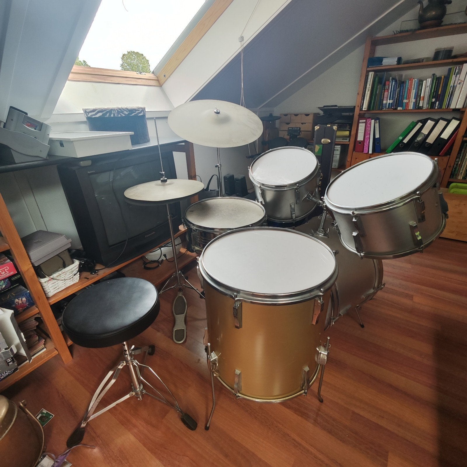 Compleet Drumstel voor Beginners - Inclusief Sticks & Krukje, Ophalen, Gebruikt, Overige merken