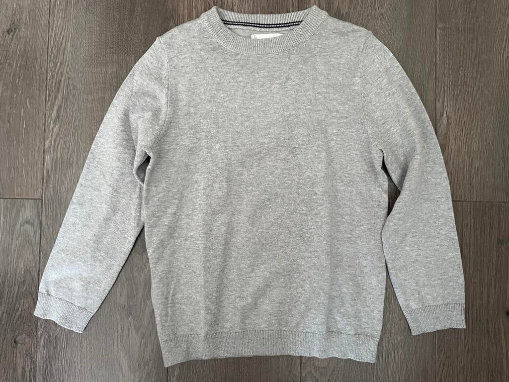 Grijze trui mango mt 128, Ophalen of Verzenden, Zo goed als nieuw, Jongen, Trui of Vest