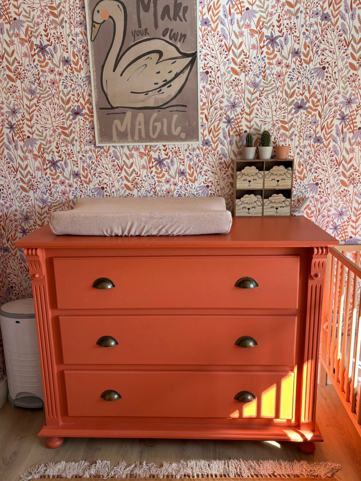 Vintage commode / ladekast, Ophalen, 50 tot 70 cm, 90 tot 105 cm, 100 cm of meer