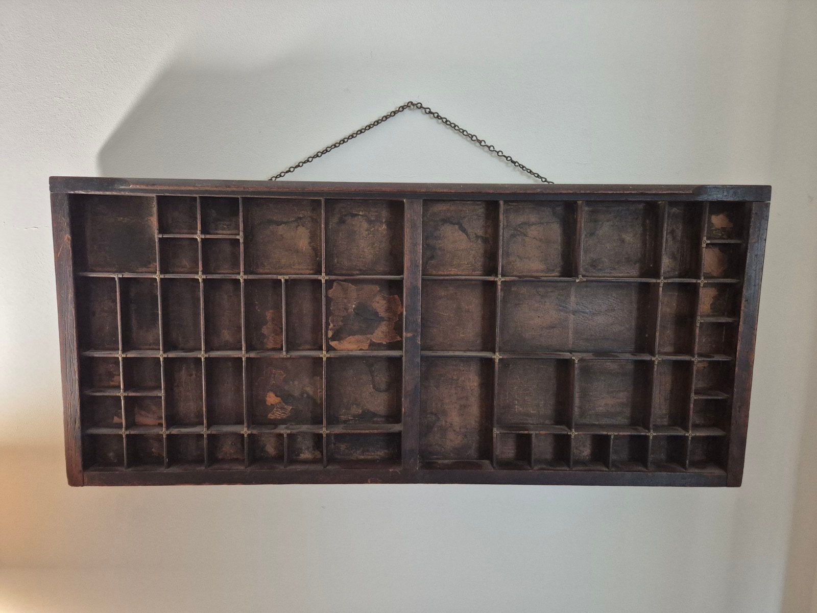 Antieke letterbak - Houten sorteerbak, Ophalen of Verzenden