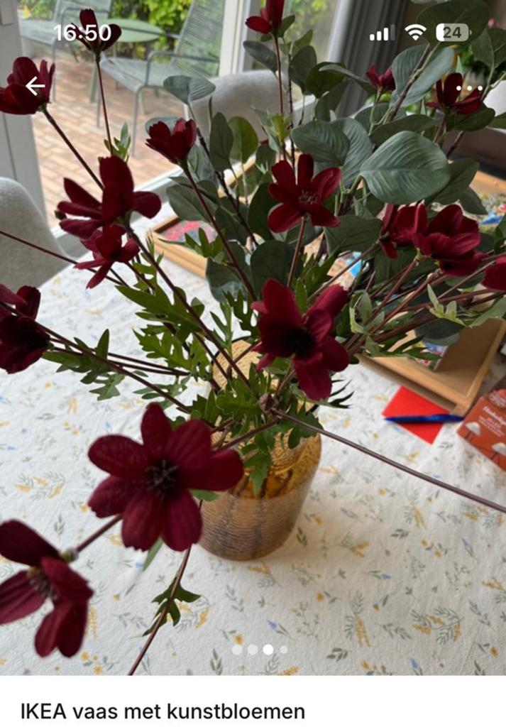 Vaas met bloemen Ikea, Ophalen of Verzenden, Zo goed als nieuw