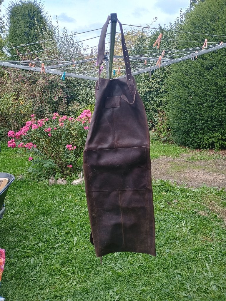Leren bbq schort, Ophalen of Verzenden, Zo goed als nieuw