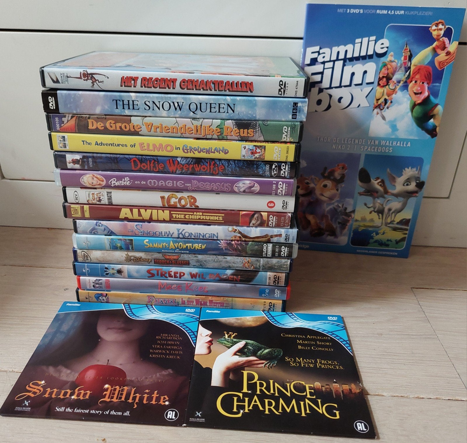 Grote collectie kinderfilms op DVD - Familie Filmbox, Gebruikt, Animatie, Verzamelbox, Alle leeftijden