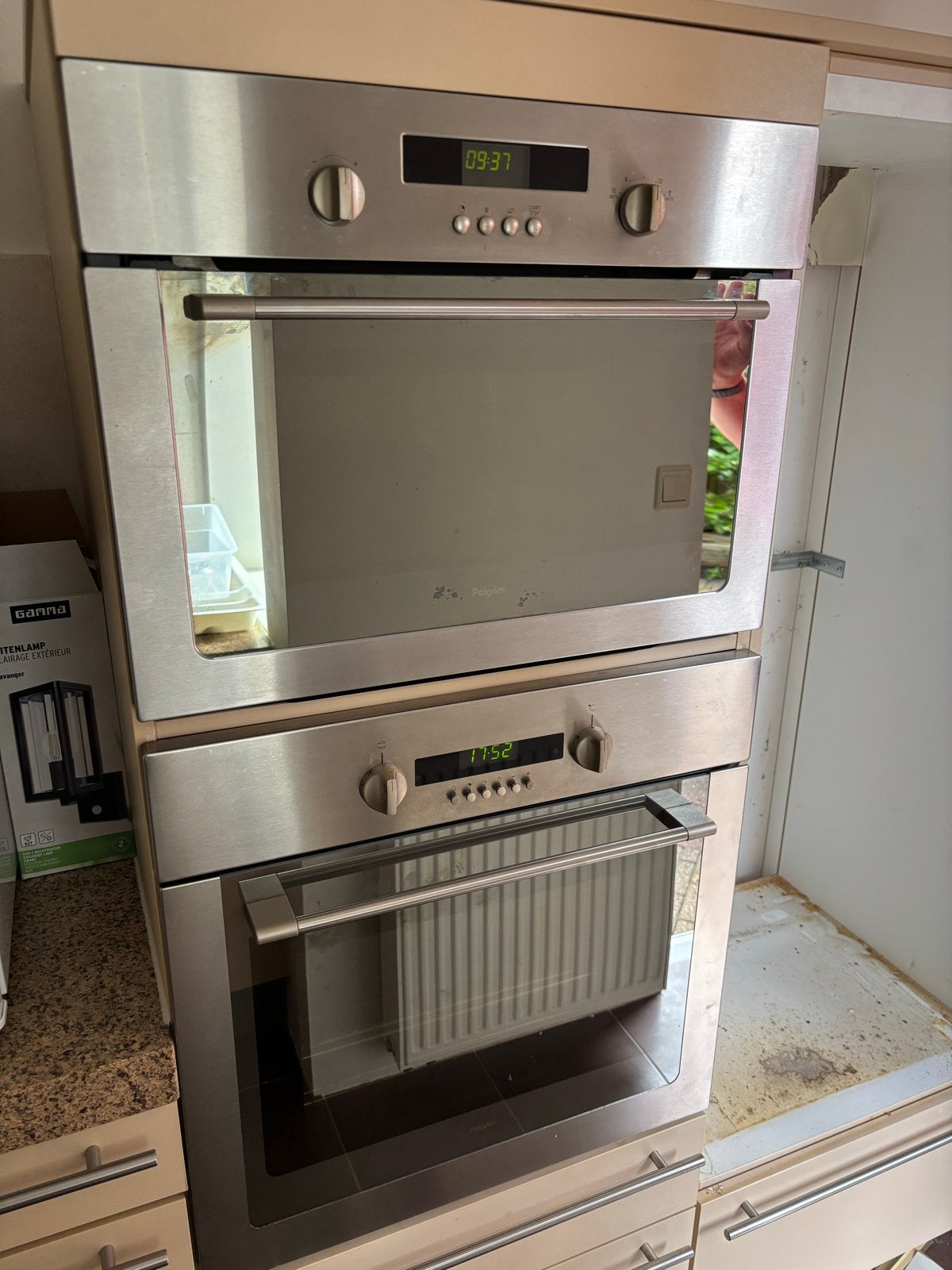 Pelgrim Inbouw Oven en Magnetron Combi-set, Ophalen, Gebruikt, Hete lucht, Pelgrim