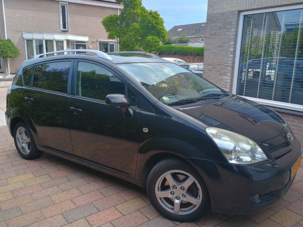 Toyota Corolla Verso 1.8 Vvt-i 7P 2006 Zwart, Auto's, Toyota, Zwart, 129 pk, 7 stoelen, Zwart