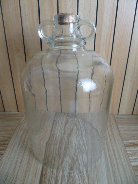 Grote glazen stolp met kurk dop, 31 cm hoog, 18 cm diameter, Ophalen, Zo goed als nieuw, 18 cm, Glas