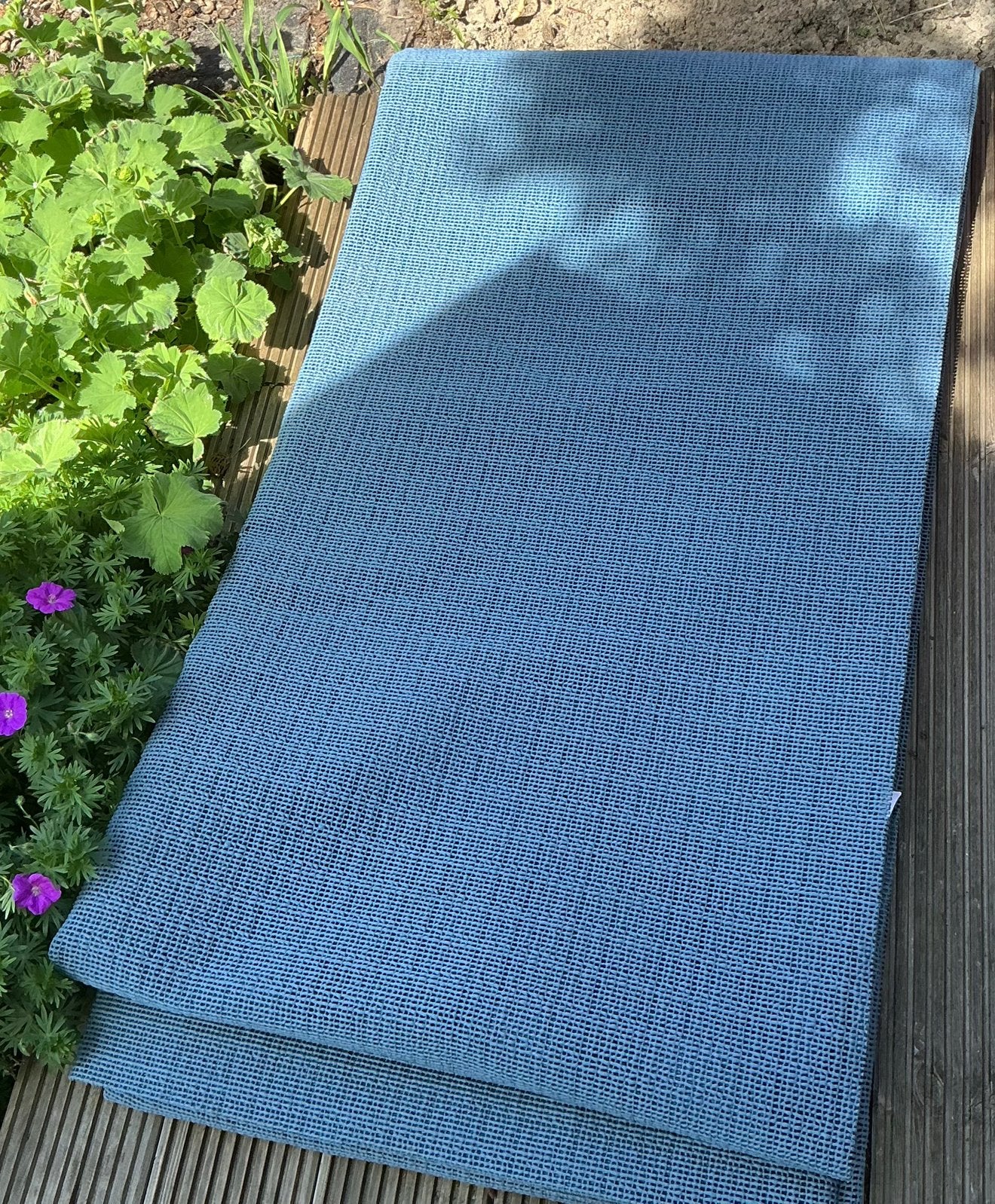 Voortent tapijt (blauw), Caravans en Kamperen, Ophalen of Verzenden, Zo goed als nieuw