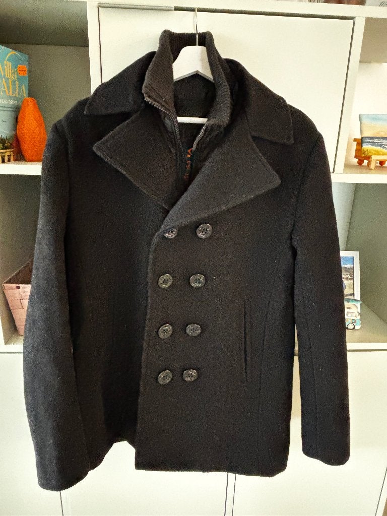 Peacoat, Kleding | Heren, Jassen | Winter, Schott, Maat 52/54 (L), Zwart, Ophalen of Verzenden
