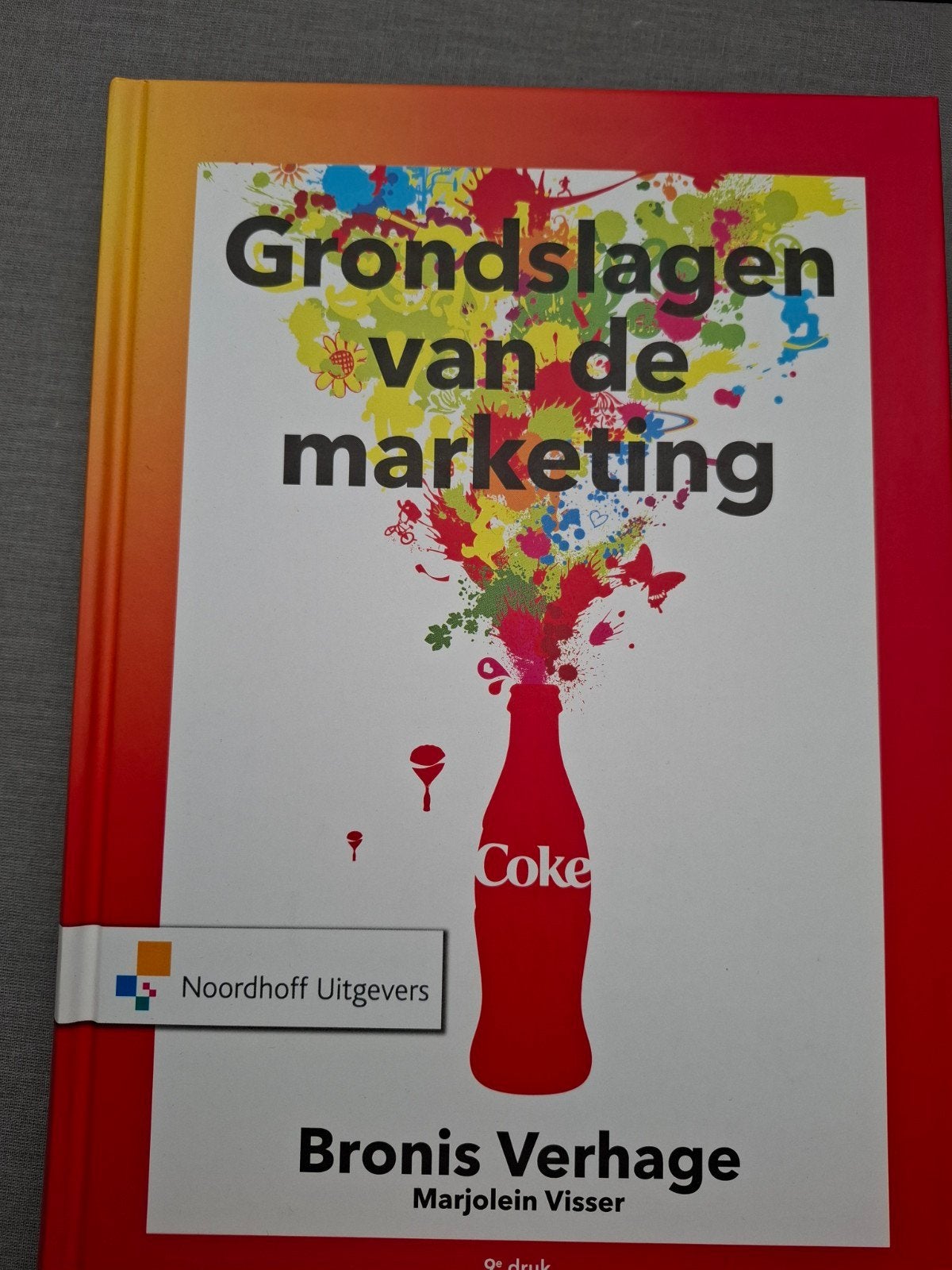 Bronis Verhage - Grondslagen van de marketing, Ophalen of Verzenden, Zo goed als nieuw, Economie en Marketing, Bronis Verhage; Marjolein Visser