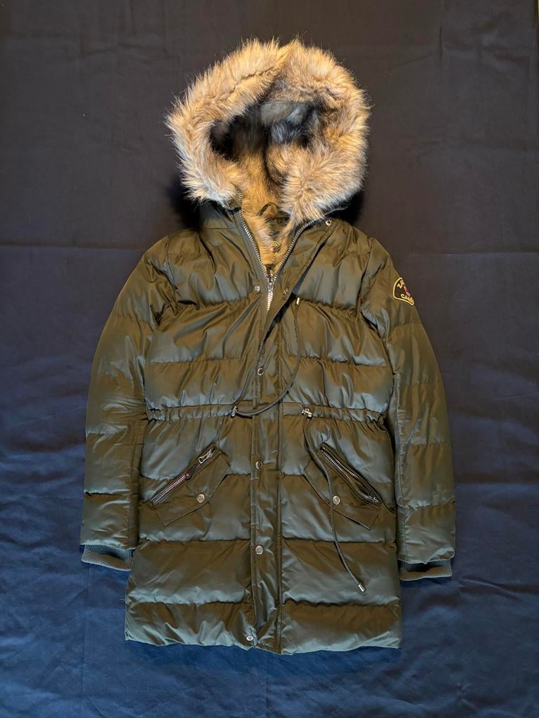 Zavetti Canada Puffer Parka Jacket, Ophalen of Verzenden, Gedragen, Maat 36 (S), Groen