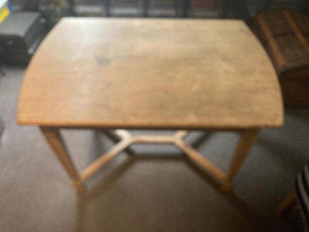 VINTAGE MASSIEF EIKEN TAFEL, Ophalen, Gebruikt, 100 tot 150 cm, Eikenhout