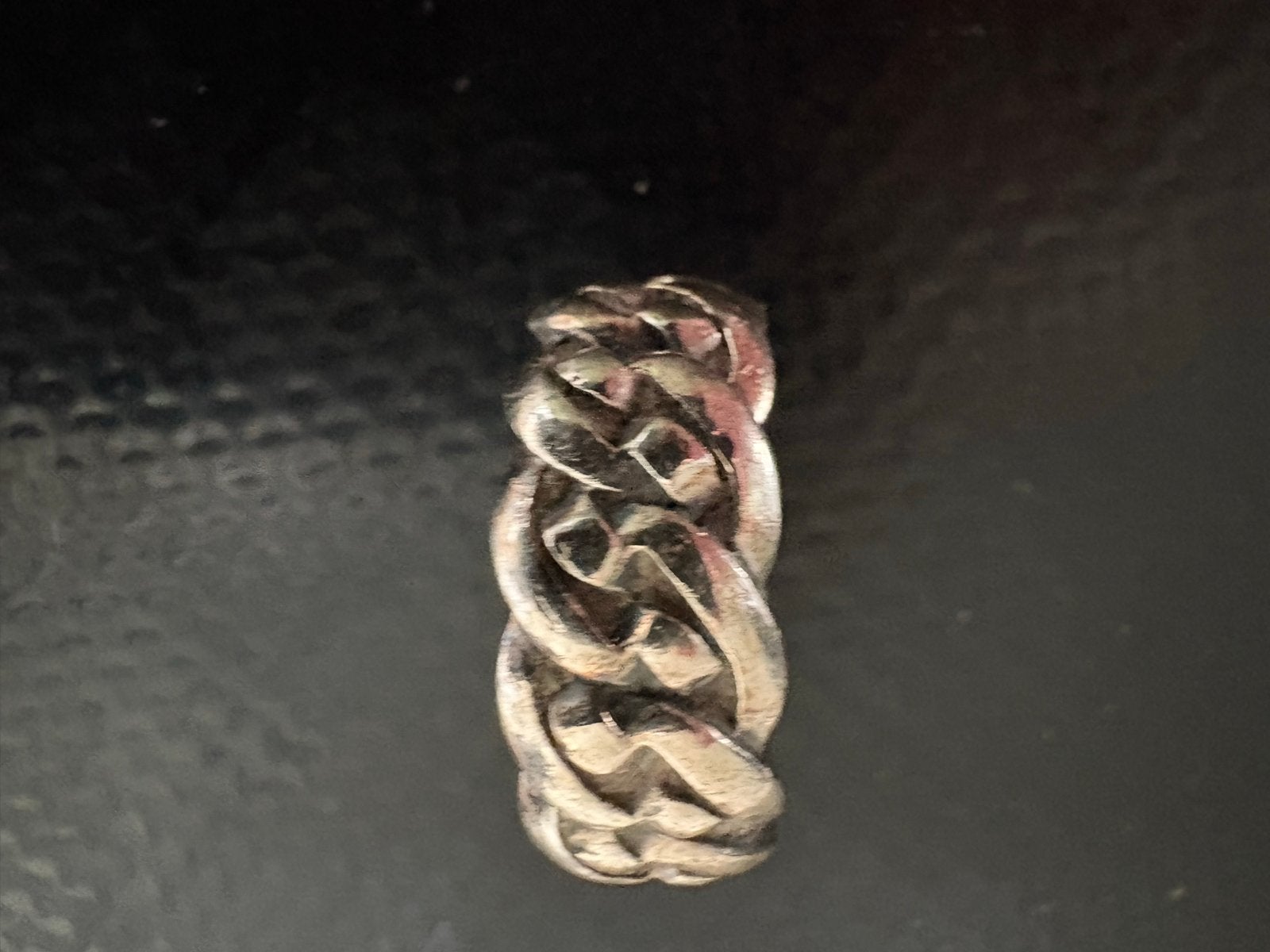 Buddha to Buddha ring, zilver, gevlochten design, Ophalen of Verzenden, Zo goed als nieuw, 17 tot 18, Dame of Heer